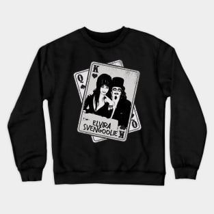 Retro Elvira & Svengoolie Card Style Crewneck Sweatshirt